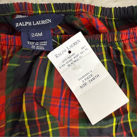 Ralph Lauren Polo Girls Christmas Holiday Fancy Dress Plaid EUC 24 Months - Picture 7 of 8